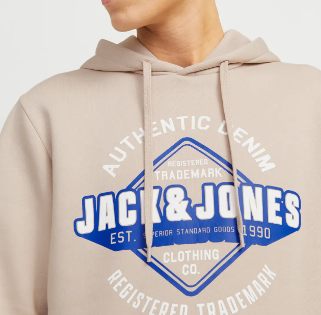 Jack & Jones Logo Sweat Hood Col 24/25 in Various Colors and Sizes