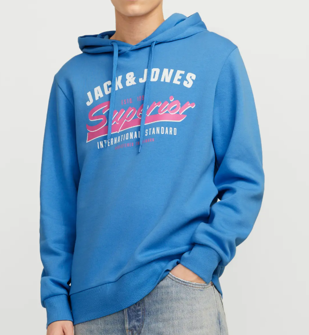 Jack & Jones Logo Sweat Hood Col 24/25 in Various Colors and Sizes