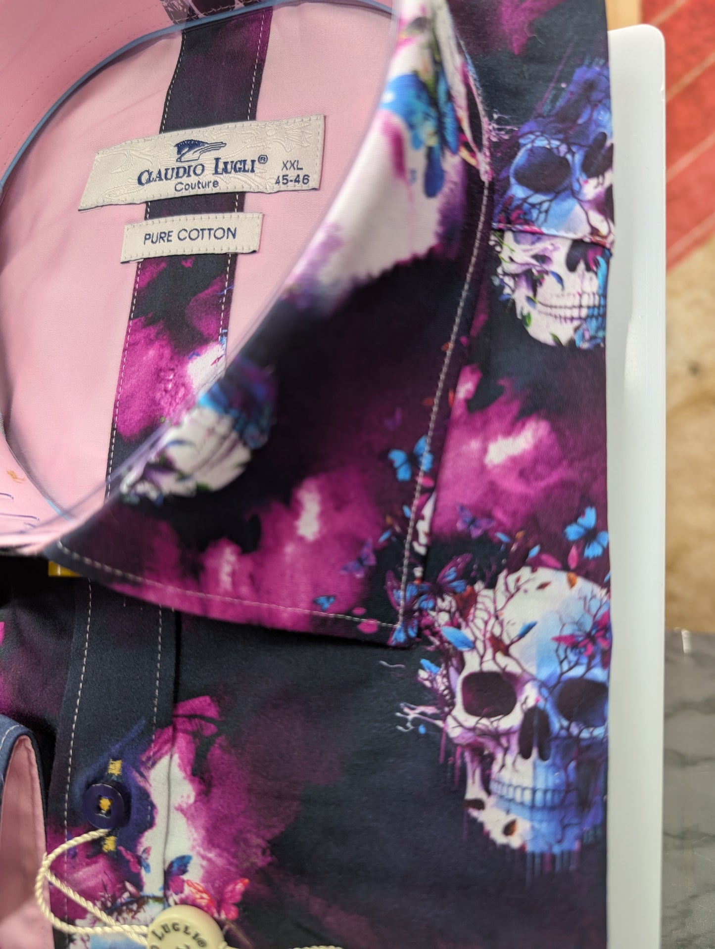 Claudio Lugli Butterflies & Skulls Long Sleeve Shirt