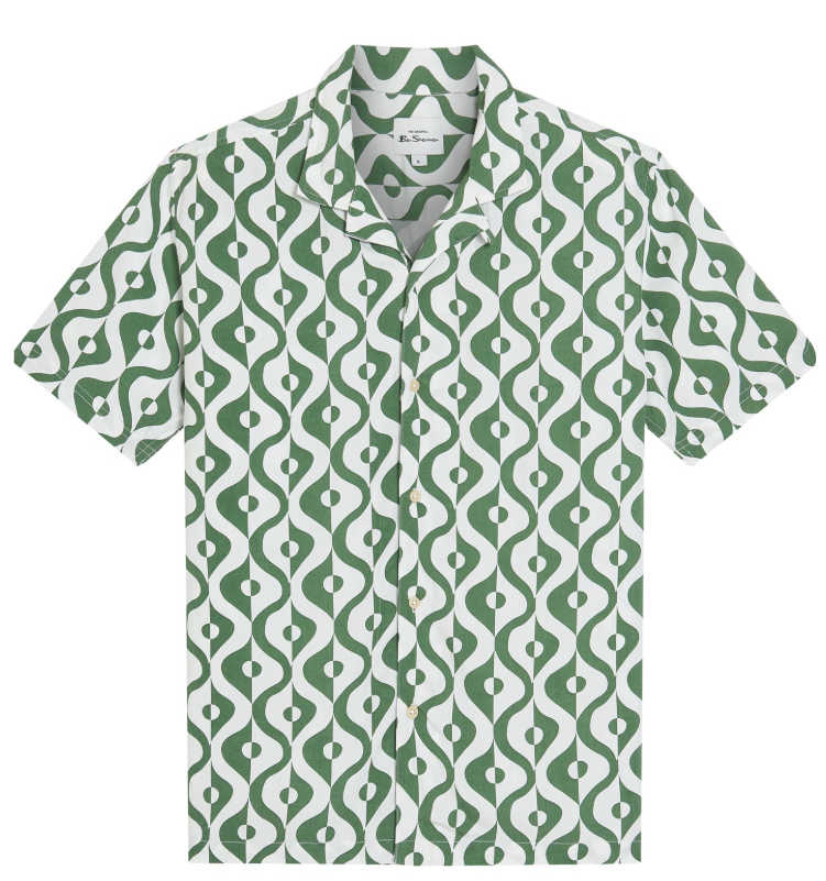 Ben Sherman Pale Khaki Short Sleeve Carnaby Fit Shirt