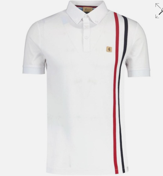 Gabicci Patrick Classic Fit Polo Shirt in White and Navy Colours