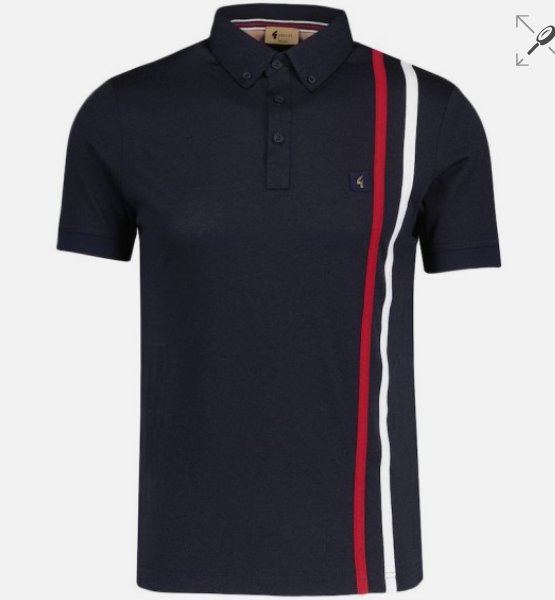 Gabicci Patrick Classic Fit Polo Shirt in White and Navy Colours