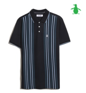 Original Penguin Interlock Vertical Stripe Polo