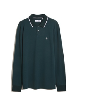 Original Penguin Long Sleeve Tip Collar Polo