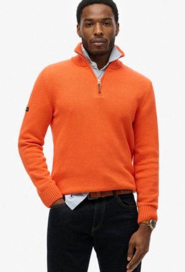 Superdry Cotton Classic Half Zip Knitted Jumper