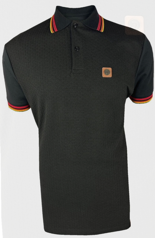 Trojan Basket Knit Plain Panel Polo