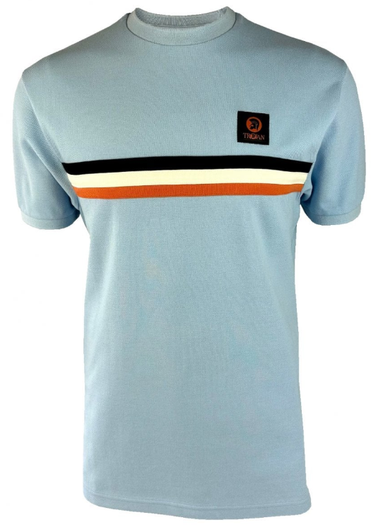 Trojan Retro Stripe Pique Tee