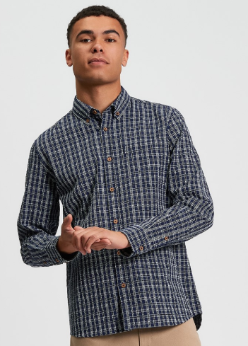 Ben Sherman Raised Yarn Check Shirt EMPRA / MENS