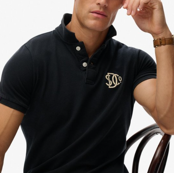 Superdry Vintage Athletic Embroidered Polo Shirt