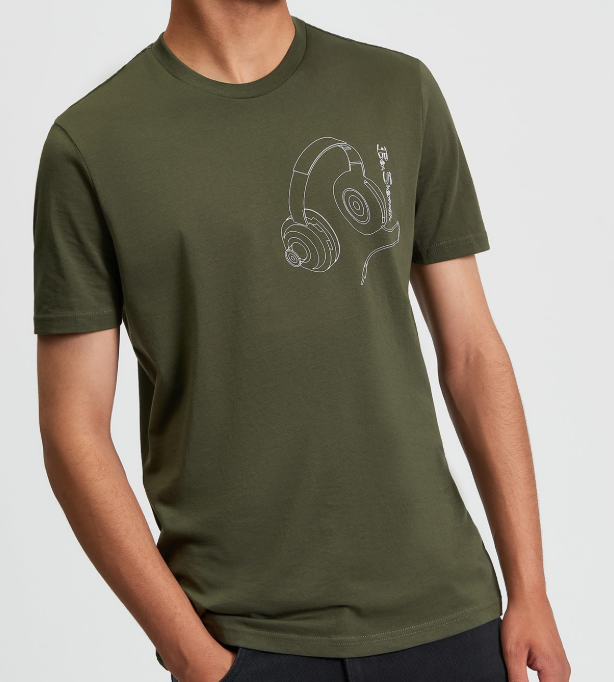 Ben Sherman Khaki Headphone Tee