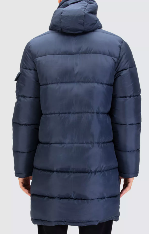 Luke Inuit Long Padded Jacket in Porpoise