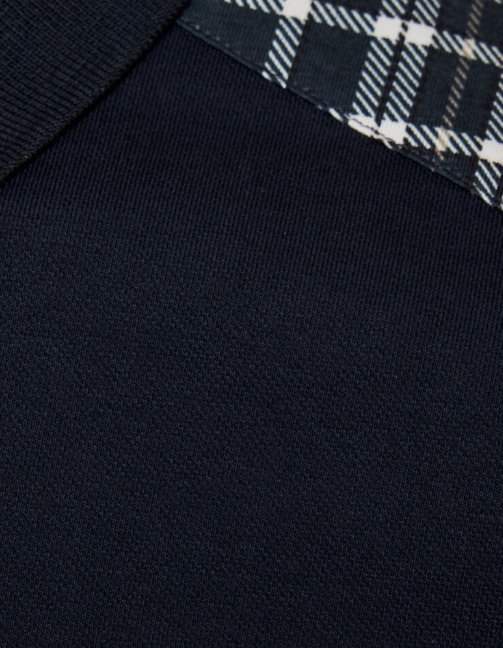 Lyle & Scott Check Panelled Polo Shirt