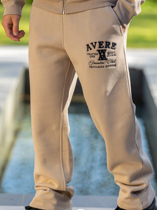 Avere Paradiso Black Open Hem Sweatpants