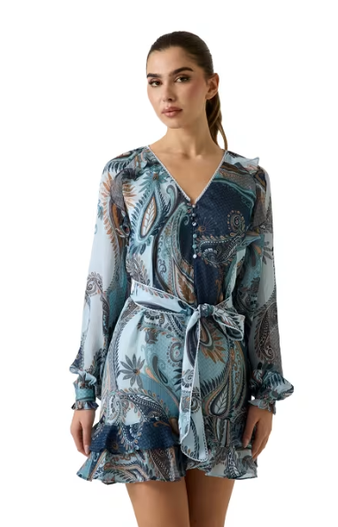 Guess - Nicole Ruffled Flare Dress - Women's