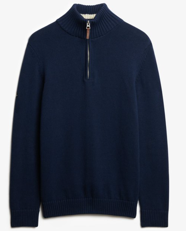 Superdry Cotton Classic Half Zip Knitted Jumper