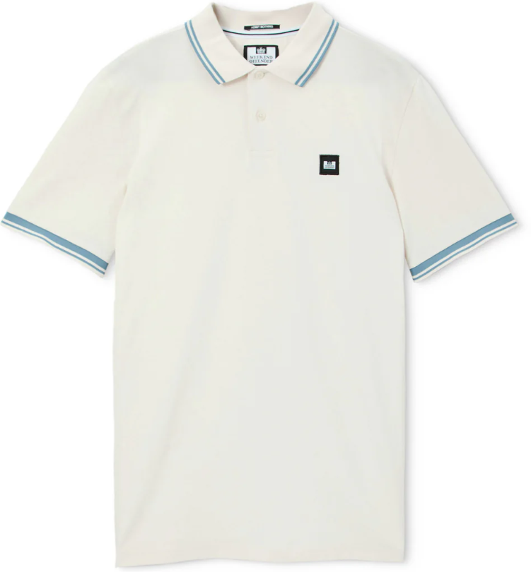 Weekend Offender Levanto Double Stripe Contrast Collar Polo Shirt