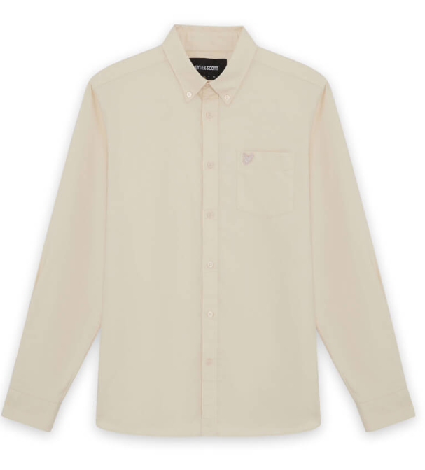 Lyle and Scott Plain Oxford Long Sleeve Shirt in Classic Colours