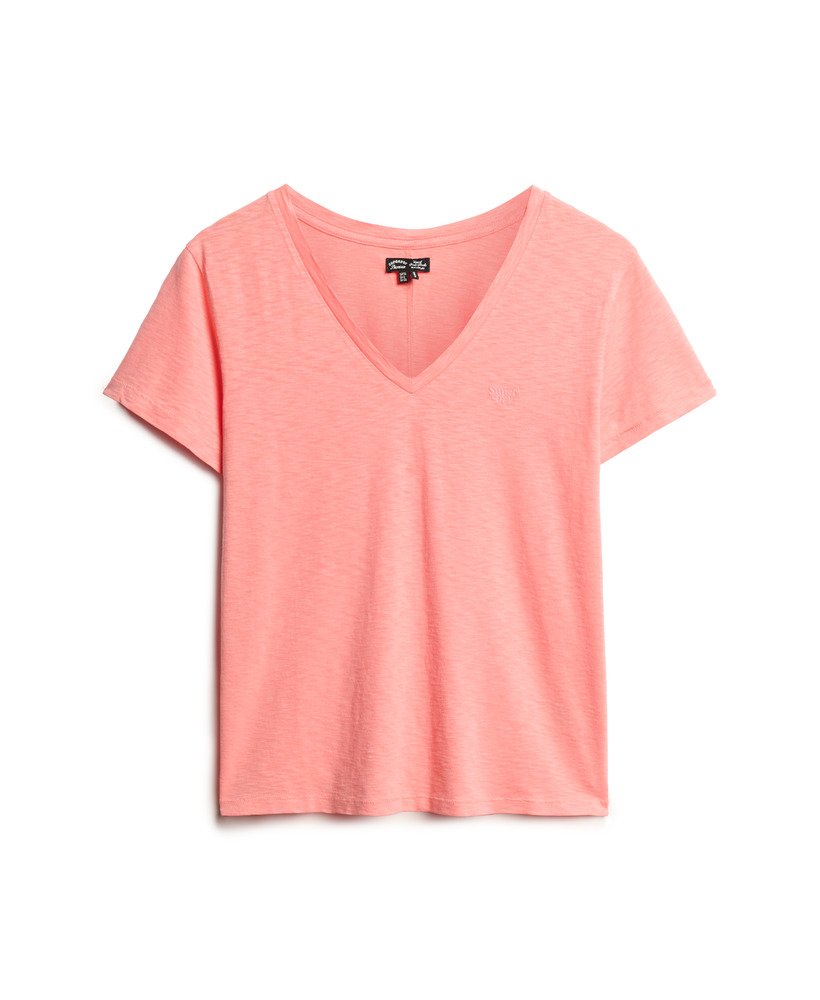Superdry Studio Slub Embroidered V-Neck Tee (Women's)