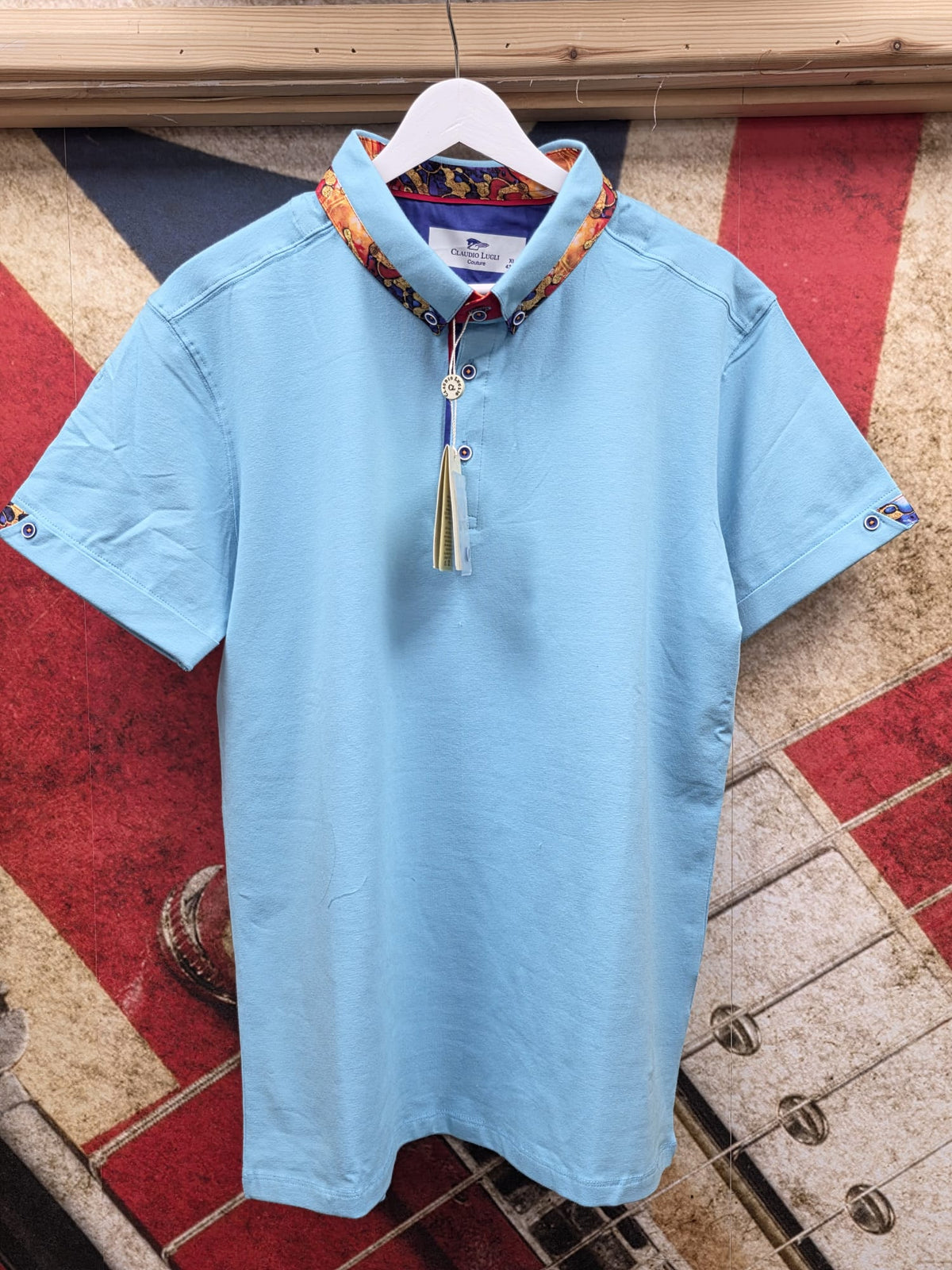 Claudio Lugli Polo Top with Contrast Collar