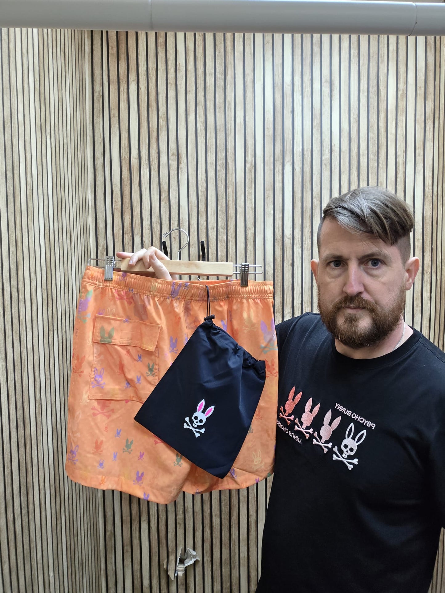 Psycho Bunny Van All Over Bunny Swim Trunks