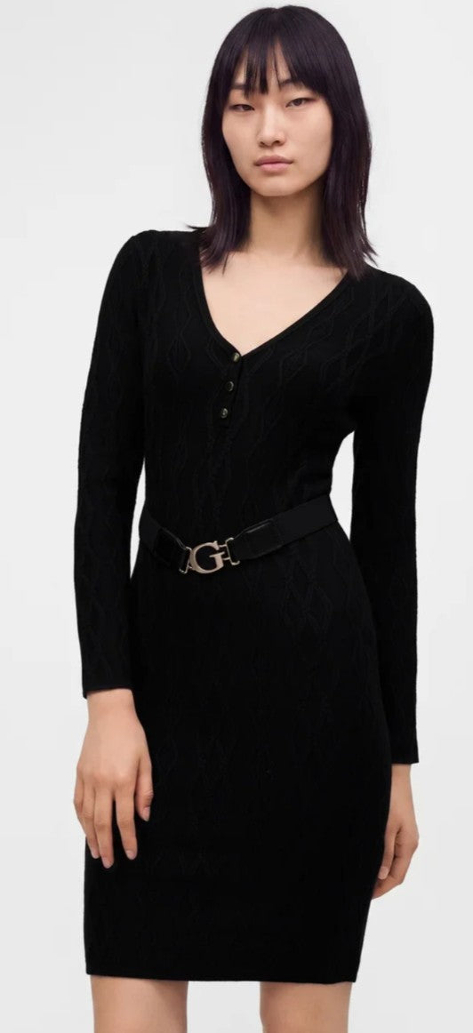 Guess Yuki Cable Bodycon Dress