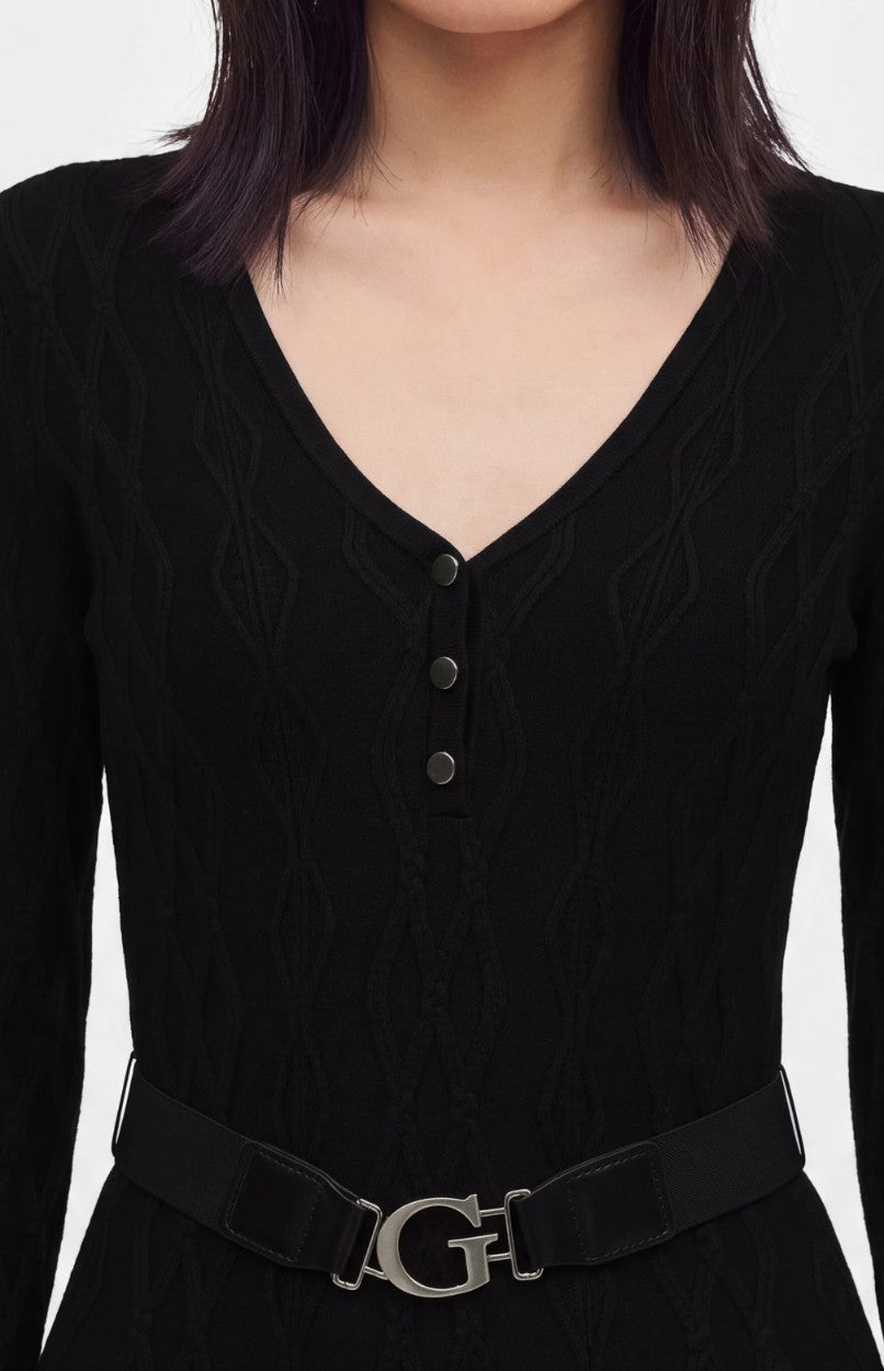 Guess Yuki Cable Bodycon Dress