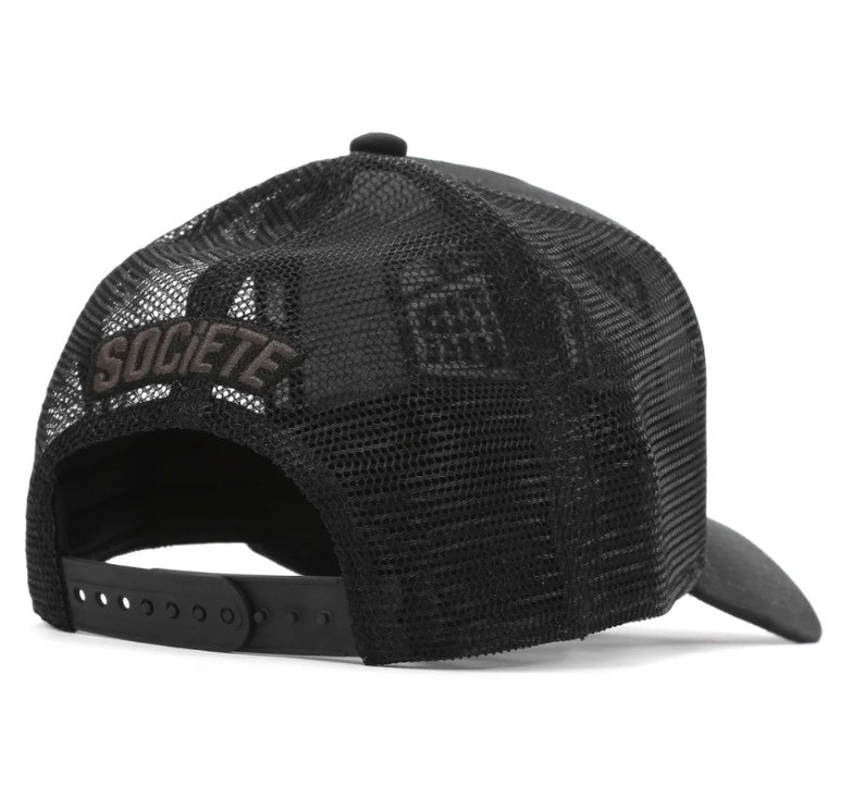 SOCIETE NOIR MARAIS MESH TRUCKER BASEBALL CAP