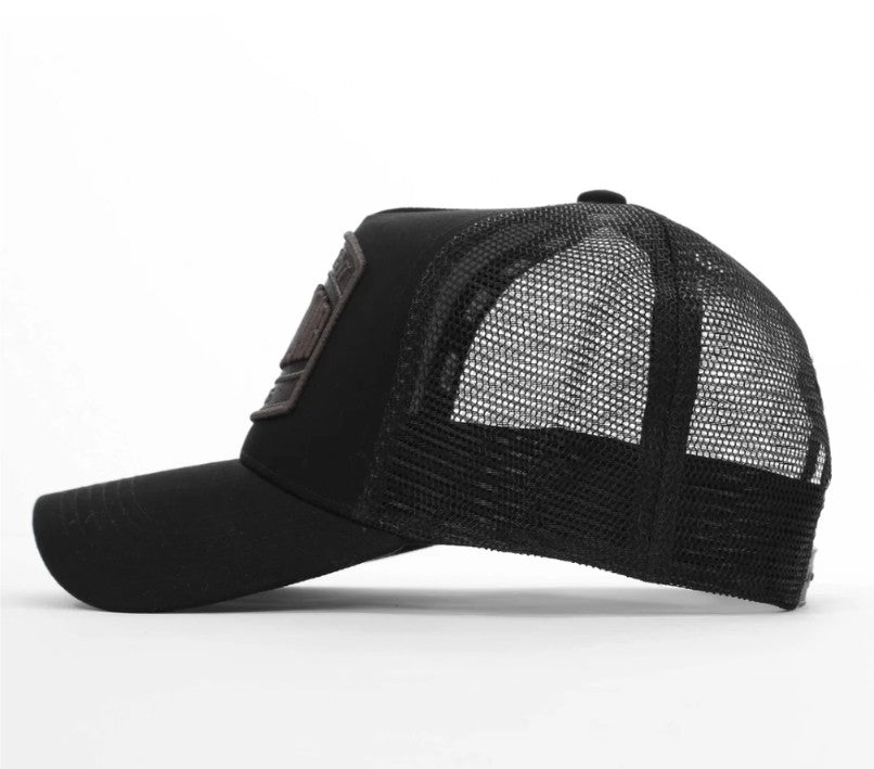 SOCIETE NOIR MARAIS MESH TRUCKER BASEBALL CAP