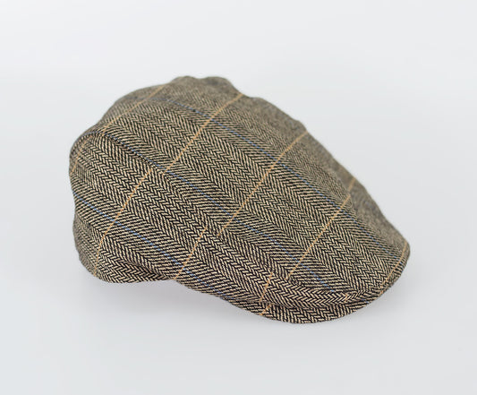 Cavani Albert Tweed Check Flat Cap