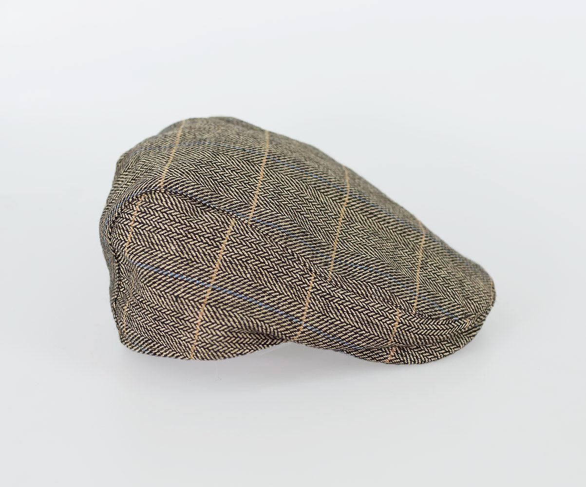 Cavani Albert Tweed Check Flat Cap