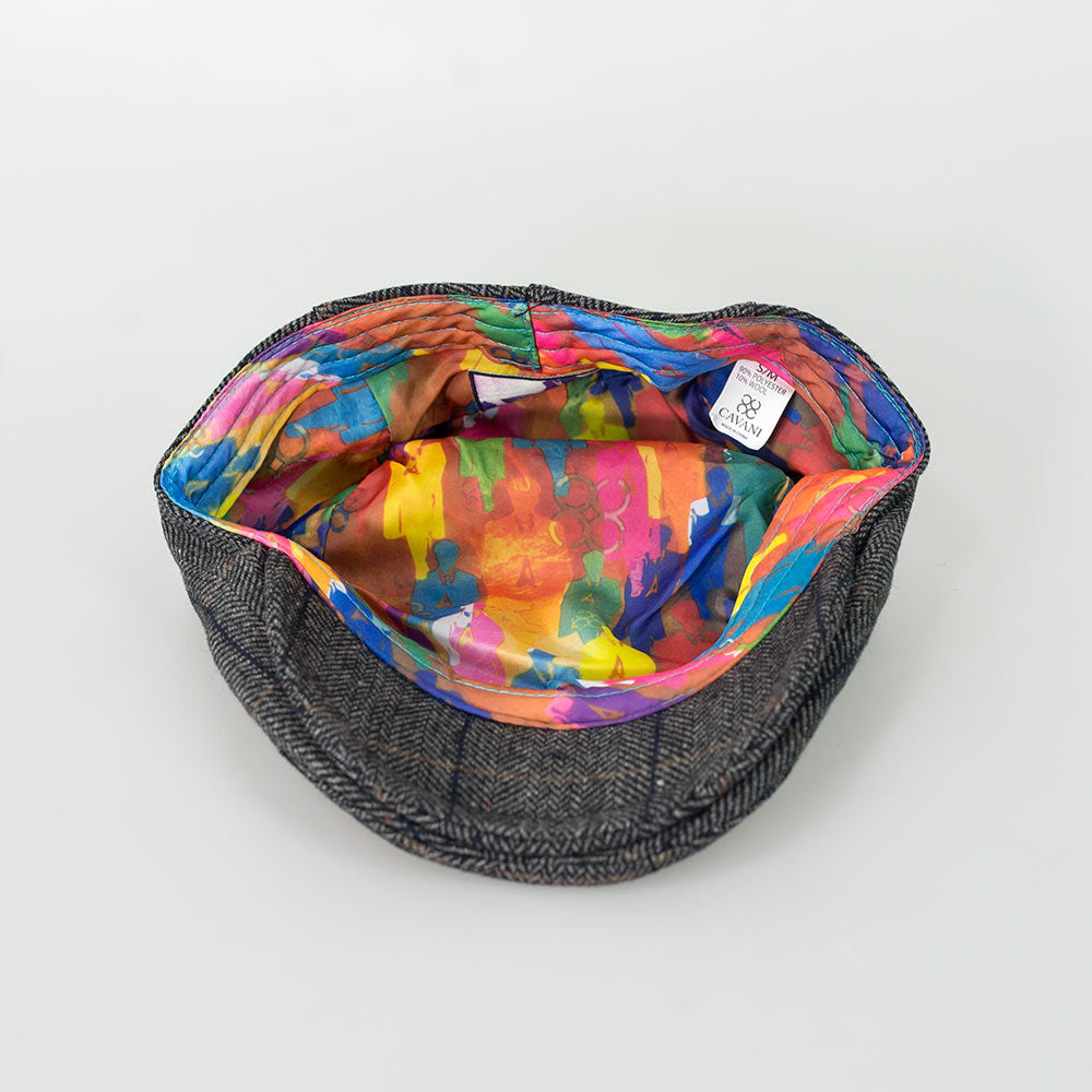 Cavani Albert Tweed Check Flat Cap
