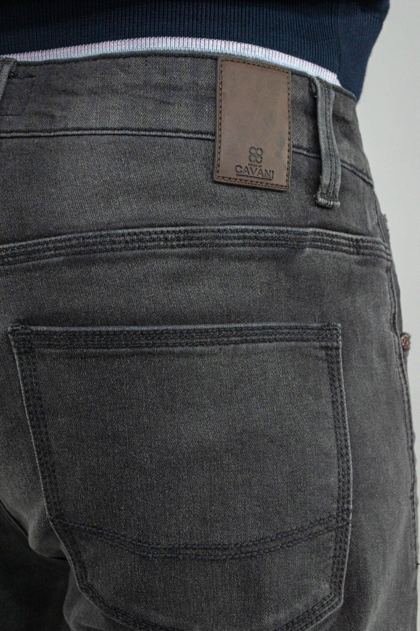 Cavani Jeans Milano Slim Fit Men's Denim Pants in Classic Black, Navy & Stonewash Colors