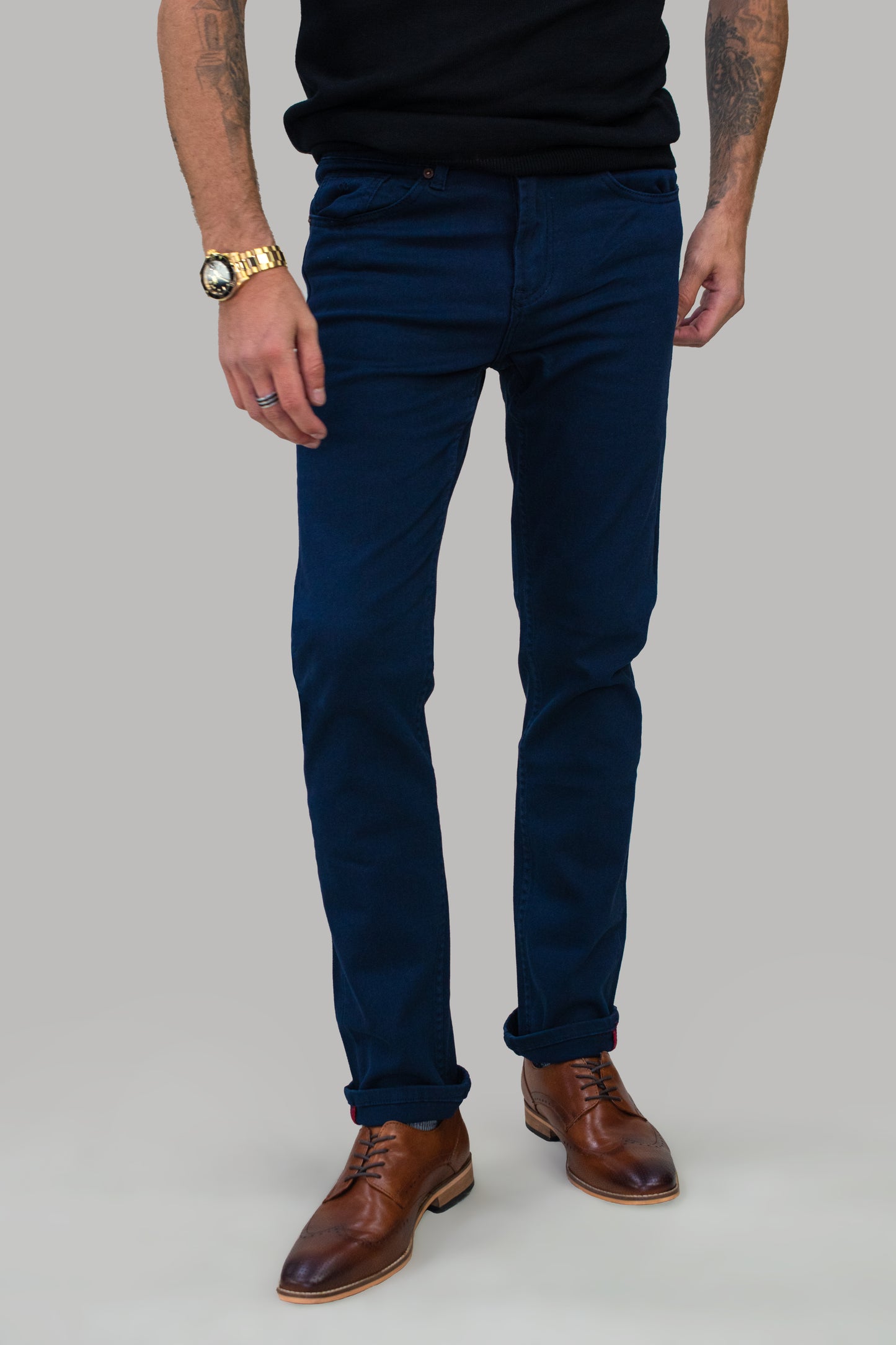 Cavani Jeans Milano Slim Fit Men's Denim Pants in Classic Black, Navy & Stonewash Colors
