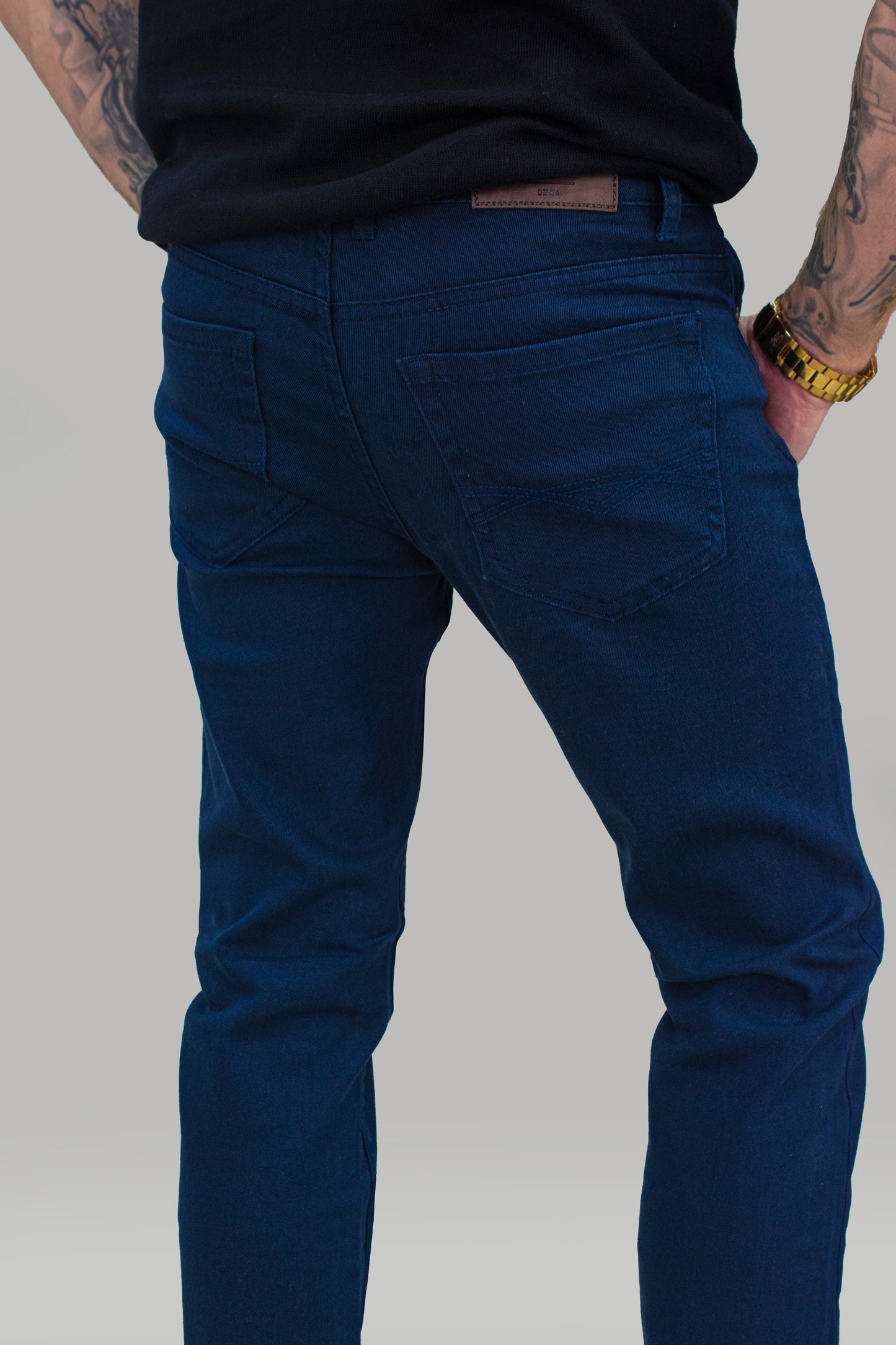 Cavani Jeans Milano Slim Fit Men's Denim Pants in Classic Black, Navy & Stonewash Colors