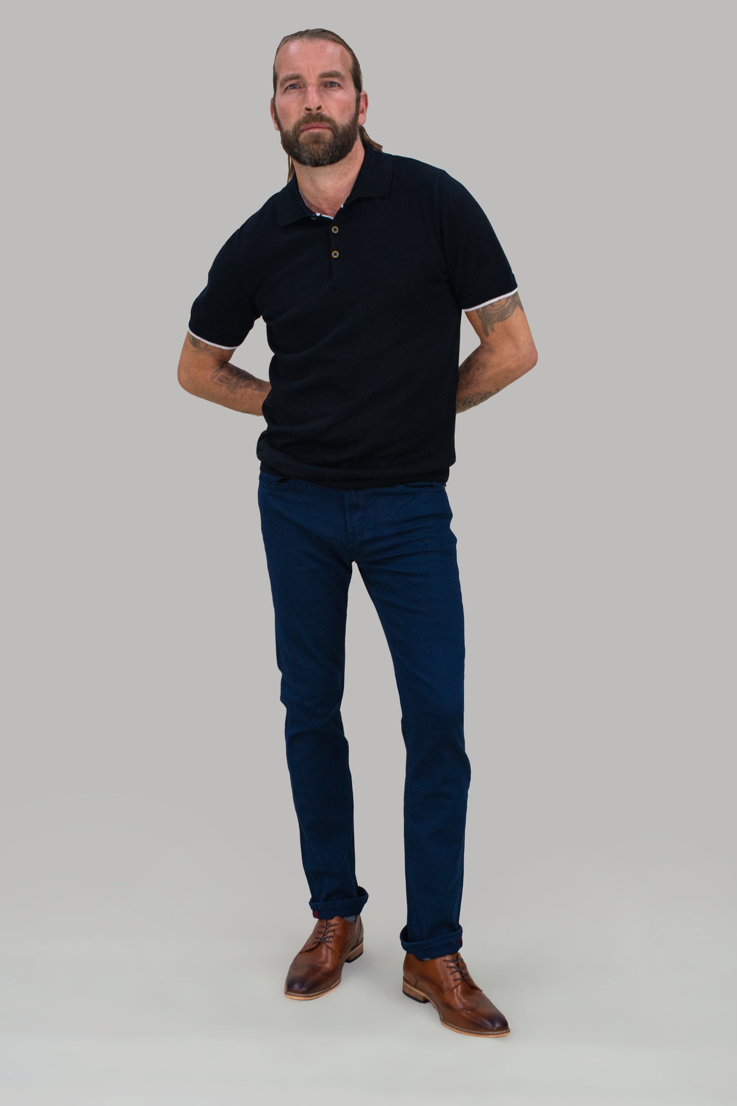 Cavani Jeans Milano Slim Fit Men's Denim Pants in Classic Black, Navy & Stonewash Colors
