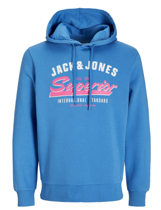 Jack & Jones Logo Sweat Hood Col 24/25 in Various Colors and Sizes