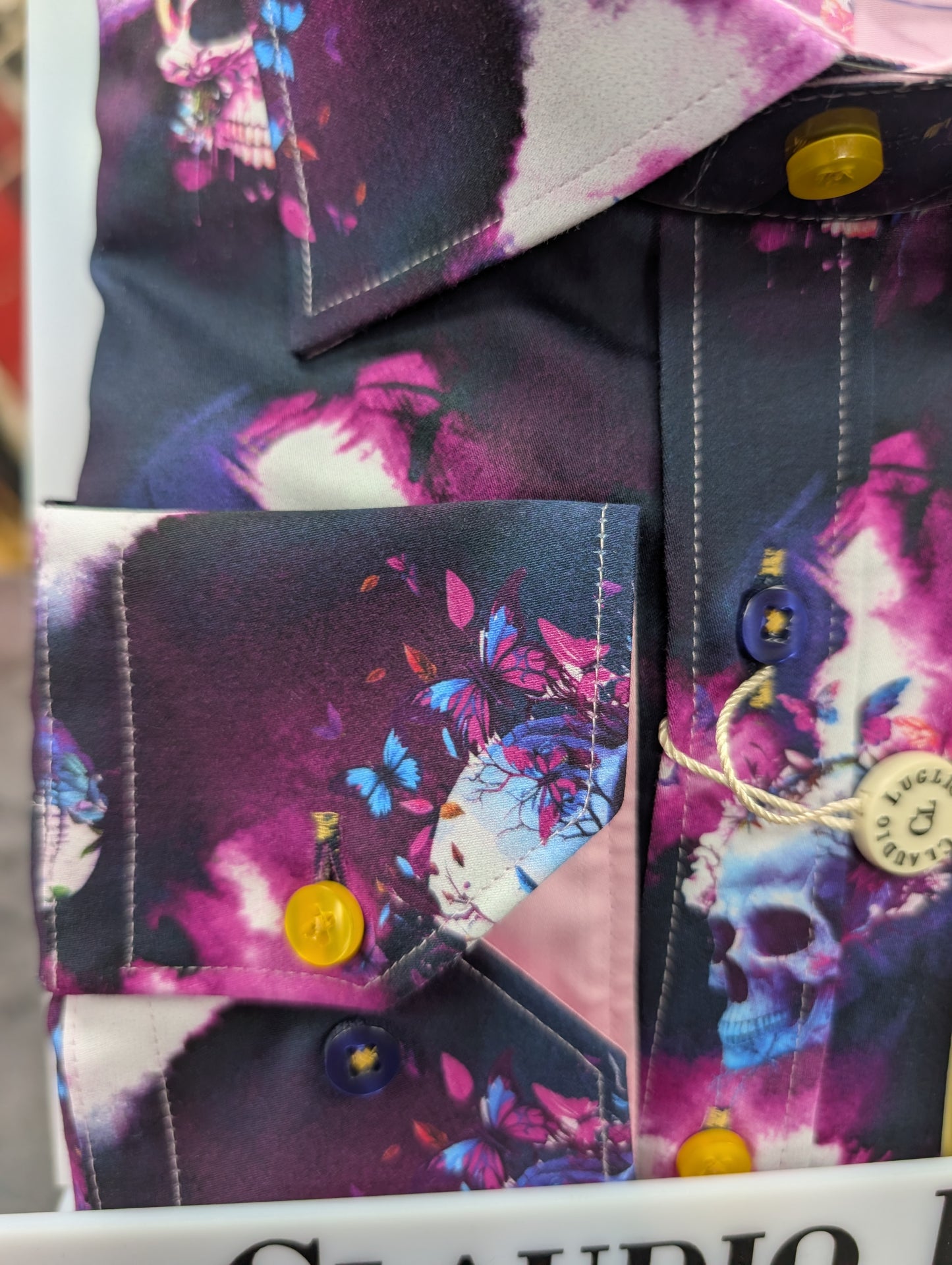 Claudio Lugli Butterflies & Skulls Long Sleeve Shirt