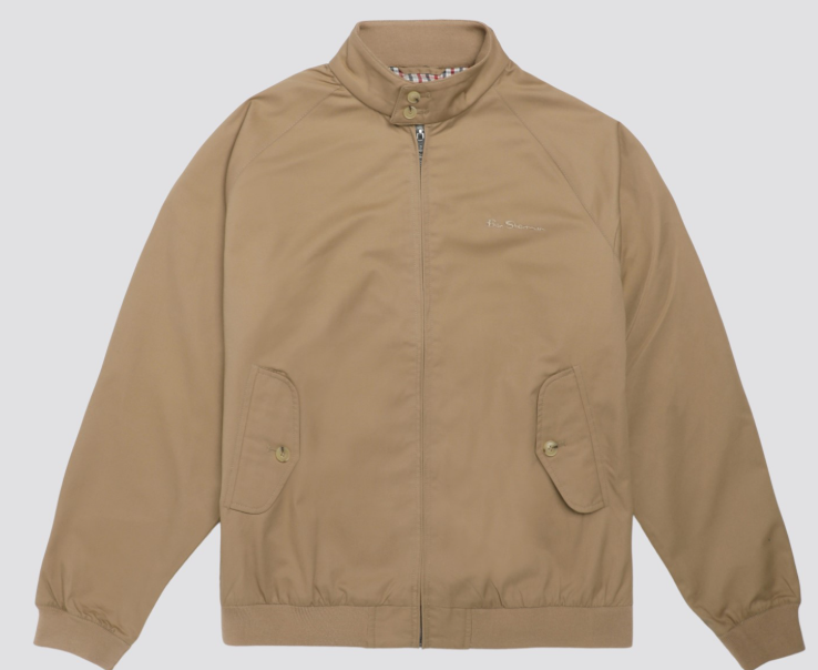 Ben Sherman Harrington Check Lined Jacket in Classic Black and Sand Colors