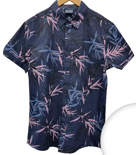 Bench Intimo Short Sleeve Shirt AO Print Navy