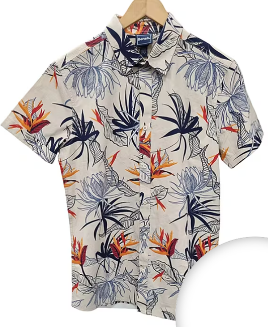 Bench Varela Short Sleeve Shirt AO Print Sand