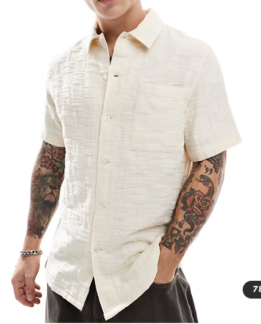 Farah Fleet Textured Short Sleeve Shirt in Classic Colors and Comfortable Fit