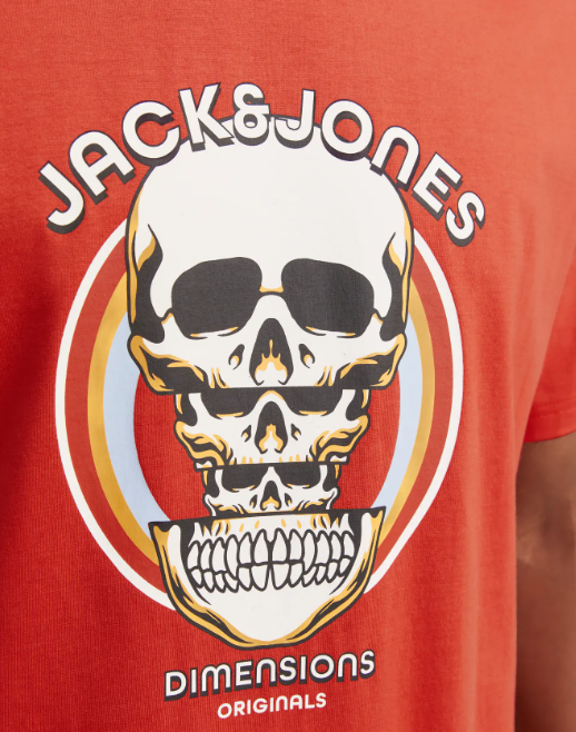 Jack & Jones Anatomy Skull Tee in Various Colors and Sizes
