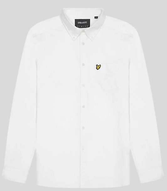 Lyle and Scott Plain Oxford Long Sleeve Shirt in Classic Colours