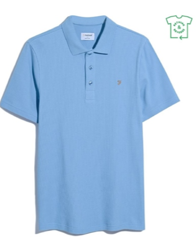 Farah Forster Textured Short Sleeve Polo Shirt in Classic Colors