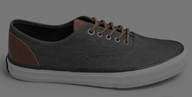 J&J Curtis canvas shoe in grey, available in multiple sizes REDUCED FROM £40