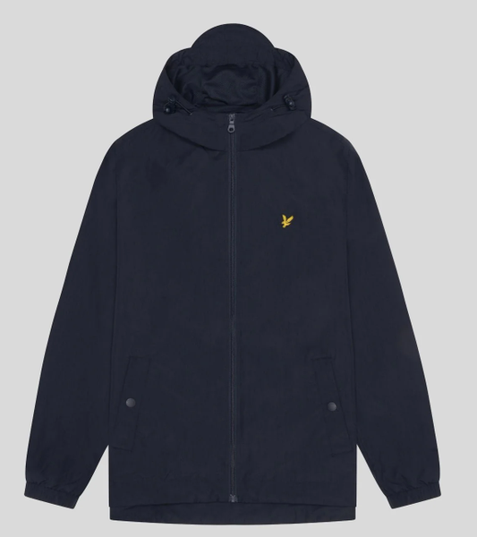 Lyle and Scott Zip Through Hooded Jacket in Navy