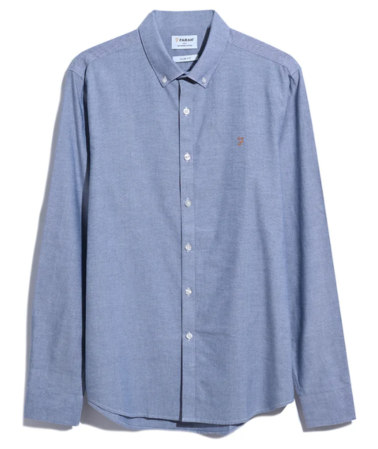 Farah Brewer Oxford Shirt Short & Long Sleeve Classic Fit for Men