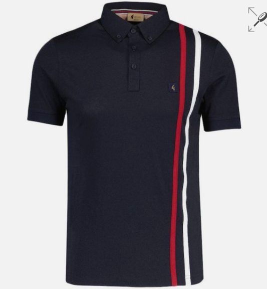 Gabicci Patrick Classic Fit Polo Shirt in White and Navy Colours
