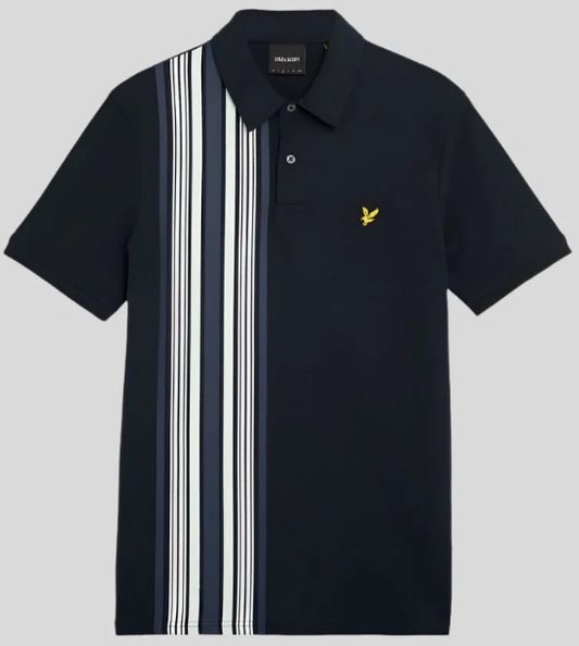 Lyle and Scott Deck Stripe Polo Dark