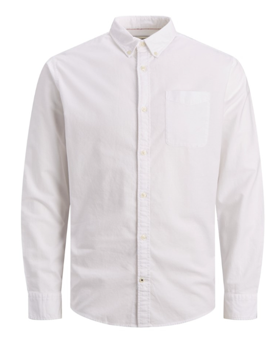 Jack & Jones Oxford Long Sleeve Shirt in White for Men